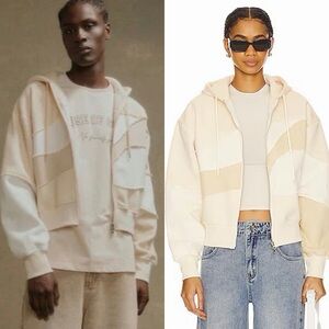 HOUSE OF SUNNY Patchwork Landscape Hoodie in Marble Unisex Small